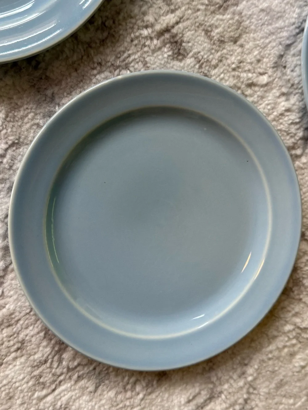 Lu-Ray Pastels Blue Plates Salad Bread Dessert - 6-3/8” Vintage Spring Easter